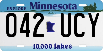 MN license plate 042UCY