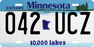 MN license plate 042UCZ