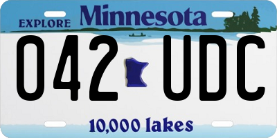 MN license plate 042UDC