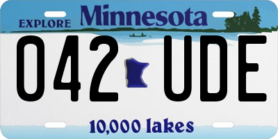 MN license plate 042UDE