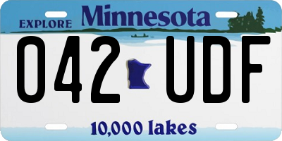 MN license plate 042UDF