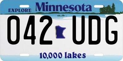 MN license plate 042UDG