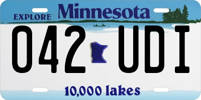 MN license plate 042UDI