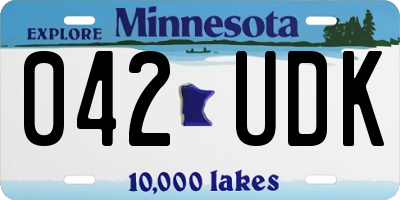 MN license plate 042UDK