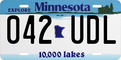MN license plate 042UDL