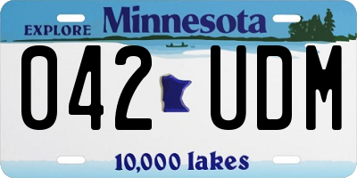 MN license plate 042UDM