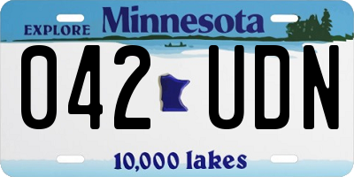 MN license plate 042UDN