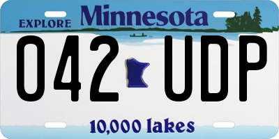 MN license plate 042UDP