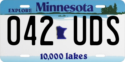 MN license plate 042UDS