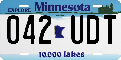 MN license plate 042UDT