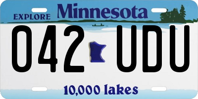 MN license plate 042UDU