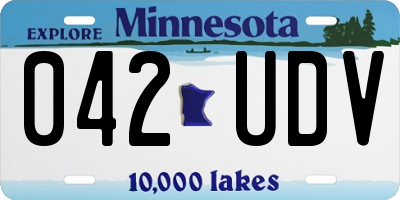 MN license plate 042UDV