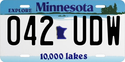 MN license plate 042UDW