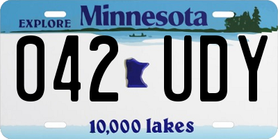 MN license plate 042UDY