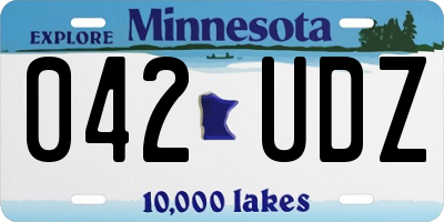 MN license plate 042UDZ