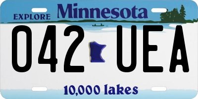 MN license plate 042UEA