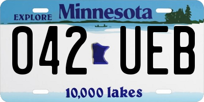 MN license plate 042UEB