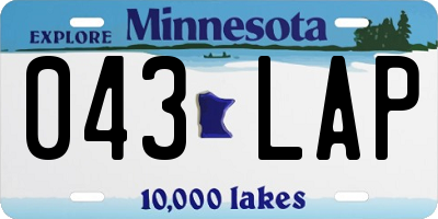 MN license plate 043LAP