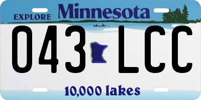 MN license plate 043LCC