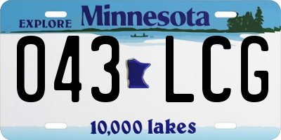 MN license plate 043LCG
