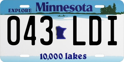 MN license plate 043LDI