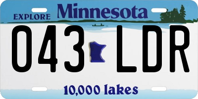 MN license plate 043LDR