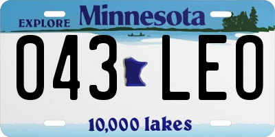 MN license plate 043LEO