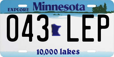 MN license plate 043LEP