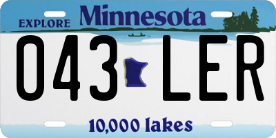 MN license plate 043LER