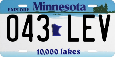 MN license plate 043LEV