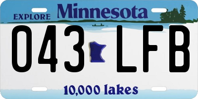 MN license plate 043LFB
