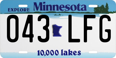 MN license plate 043LFG
