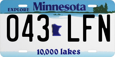 MN license plate 043LFN