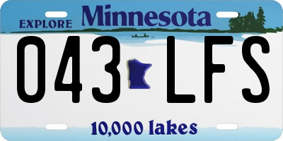 MN license plate 043LFS