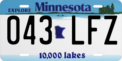 MN license plate 043LFZ