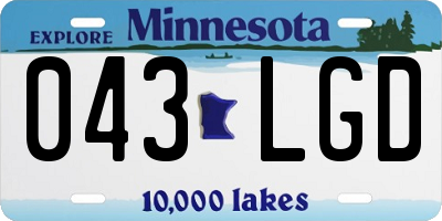 MN license plate 043LGD