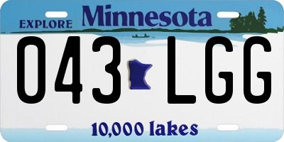 MN license plate 043LGG
