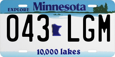 MN license plate 043LGM