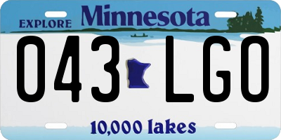 MN license plate 043LGO