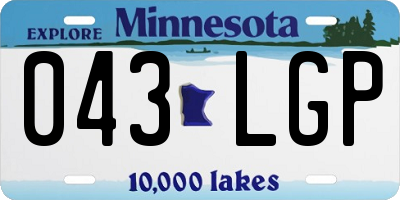 MN license plate 043LGP