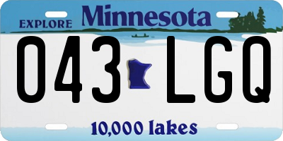 MN license plate 043LGQ