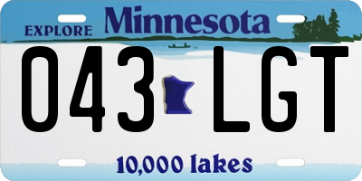 MN license plate 043LGT