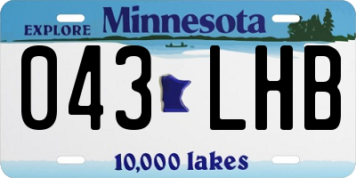 MN license plate 043LHB