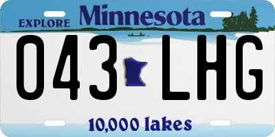 MN license plate 043LHG
