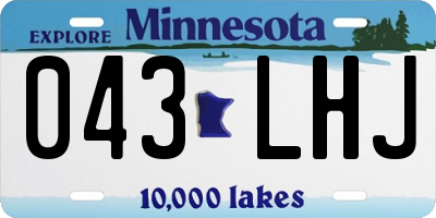 MN license plate 043LHJ