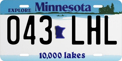 MN license plate 043LHL