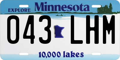 MN license plate 043LHM