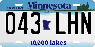 MN license plate 043LHN