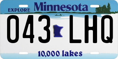 MN license plate 043LHQ