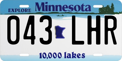 MN license plate 043LHR